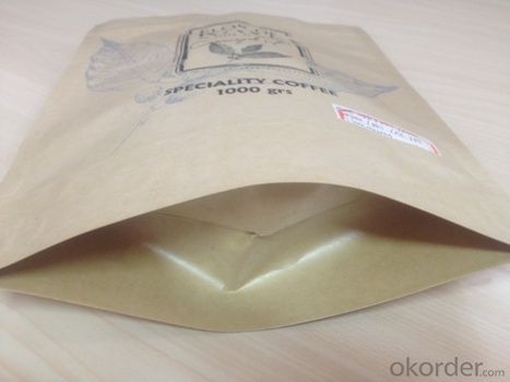 Food Grade Stand Up Craft Paper Bag with Printed for Packing