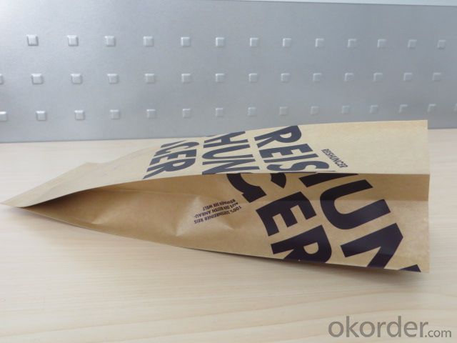 Food Grade Bopp Laminated with Kraft Paper for Packing with Tear Nortch