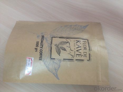 Food Grade Stand Up Craft Paper Bag with Printed for Packing