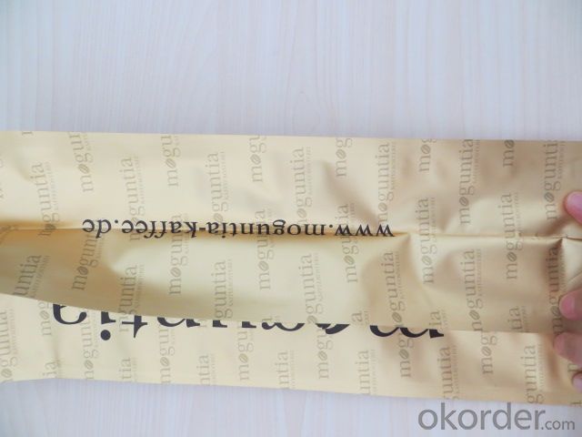 Laminated PE laminated Craft Paper for Coffee Packing with Zipper Closer