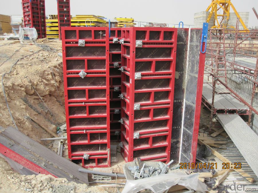 Adjustable Steel Frame Formworks for Flat Concrete Surface for Column Construction