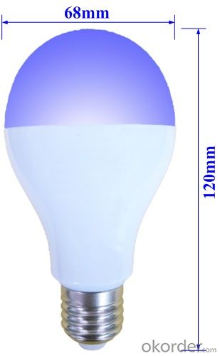 LED bulb LED 2.4G remote bulb 2.4G Grouping RGBW bulb (9W Plastic cover the aluminum)