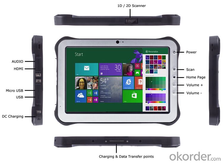 Rugged Windows Tablet PC for Industrial Usage