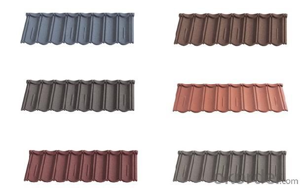 Red Stone-coated Metal Roof Tiles Building Materials