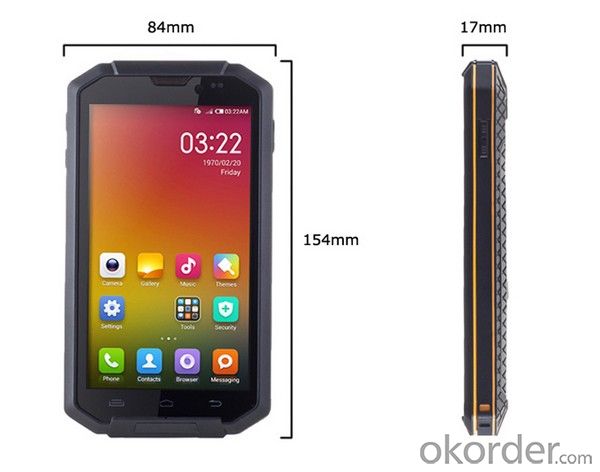 5.0 Inch HD 16000K colors Rugged NFC Smartphone for Industrial Usage
