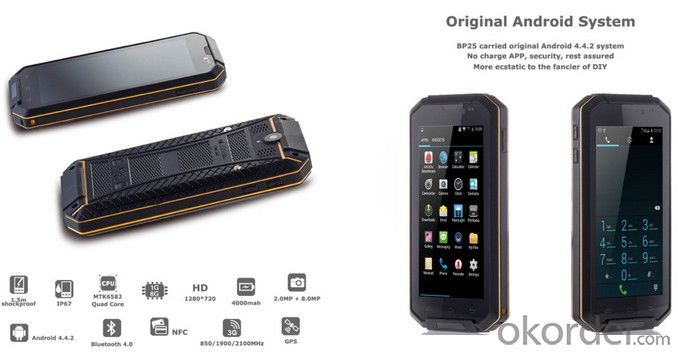 5.0 Inch HD 16000K colors, 1280*720px Android Rugged NFC Smartphone for Industrial Usage