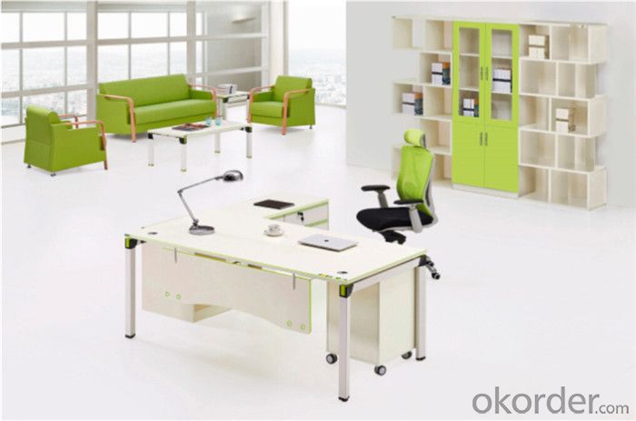 MFC Office Furniture Desk with Steel Feet