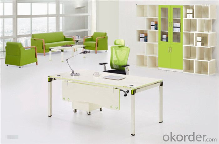 MFC Office Furniture Desk with Steel Legs