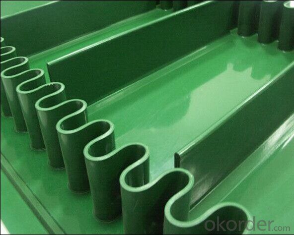 PVC Conveyor Belt with Skirt Sidewall Raised Edge Conveyor Belt