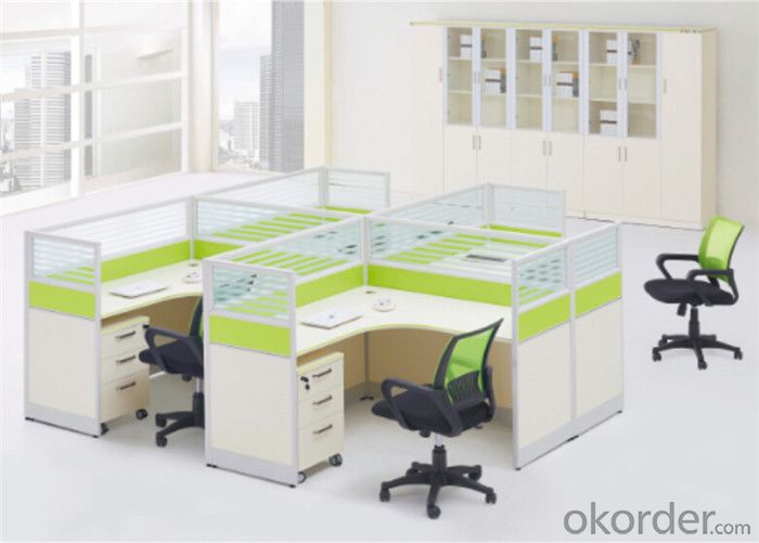Steel and MFC Executive Desk for Four Persons