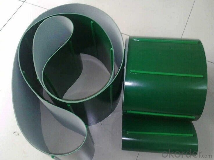 Green PVC Conveyor Belt White PU Conveyor Belt In Food Industry