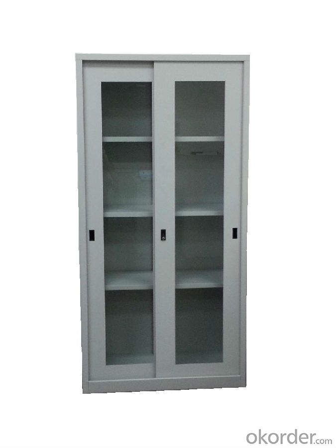 Glass File Cabinet Metal Material CMAX-0031