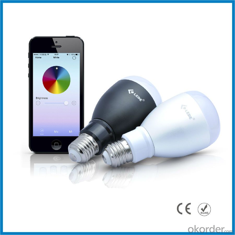 Android IOS Control 6.5W Smart Lighting Bulb Bluetooth Smart Light