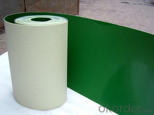 PVC/PU Food Conveyor Belt White Green Color Belt