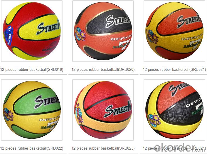 Wholesale Bulk Cheap Standard Custom Rubber Basketballs