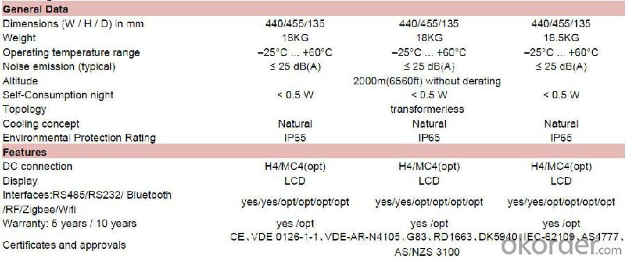 CNBM-1000TL On-Grid Inverter with Energy Storage Hybrid Solar Inverter