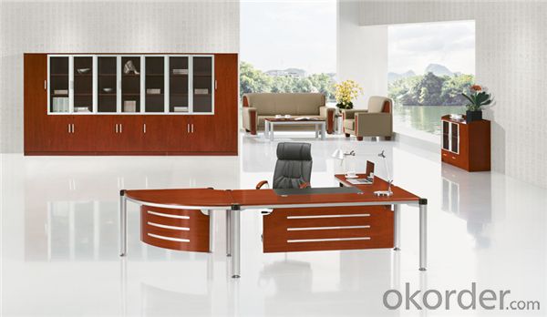 Office Table with Vaneer Painting for Manager