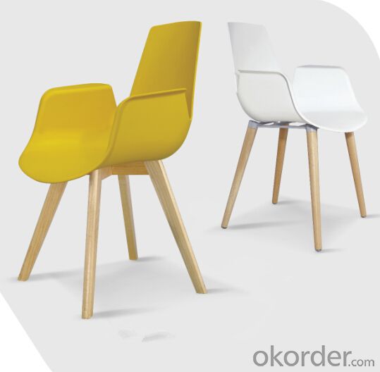 Dinning Chair Plastic & Wood & Metal Model CMAX-PP662