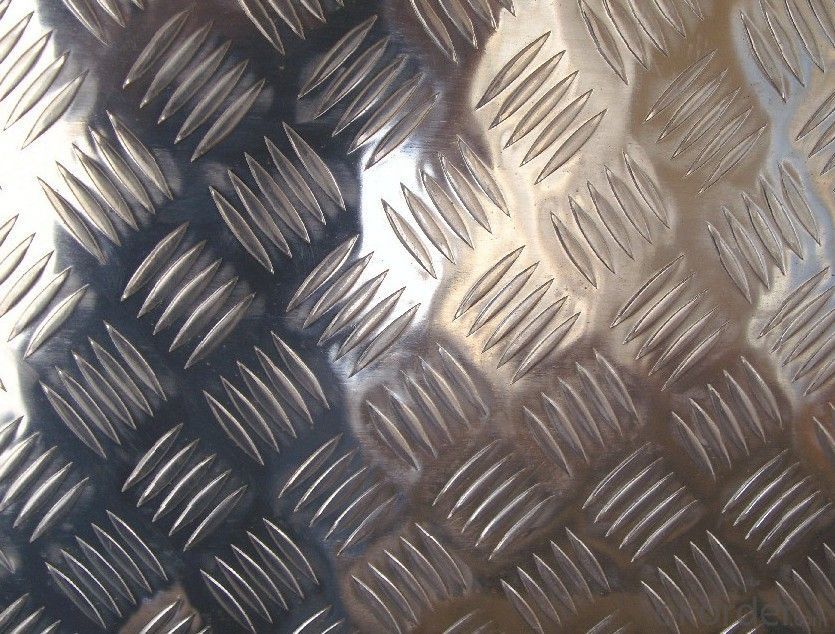 Five Bars Embossed Corrugated Aluminum Sheet