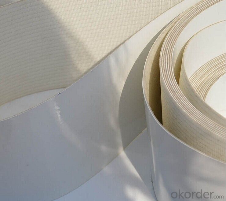 White Felt Surface PVC Conveyor Belt for Food Bakery Industry