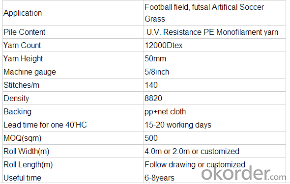 Artificial Turf in Silica Sand for Golf and Football Field