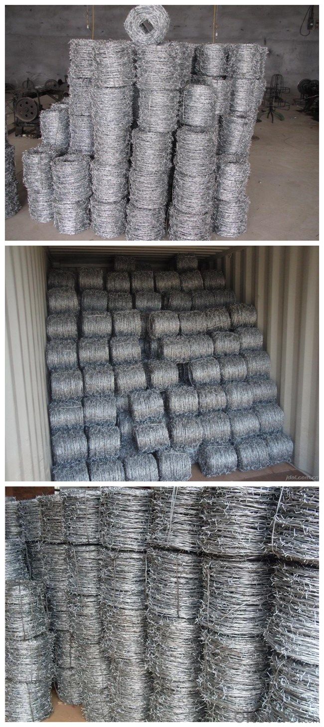 High Tensile Galvanized PVC Coated Barbed Iron Wire for Security