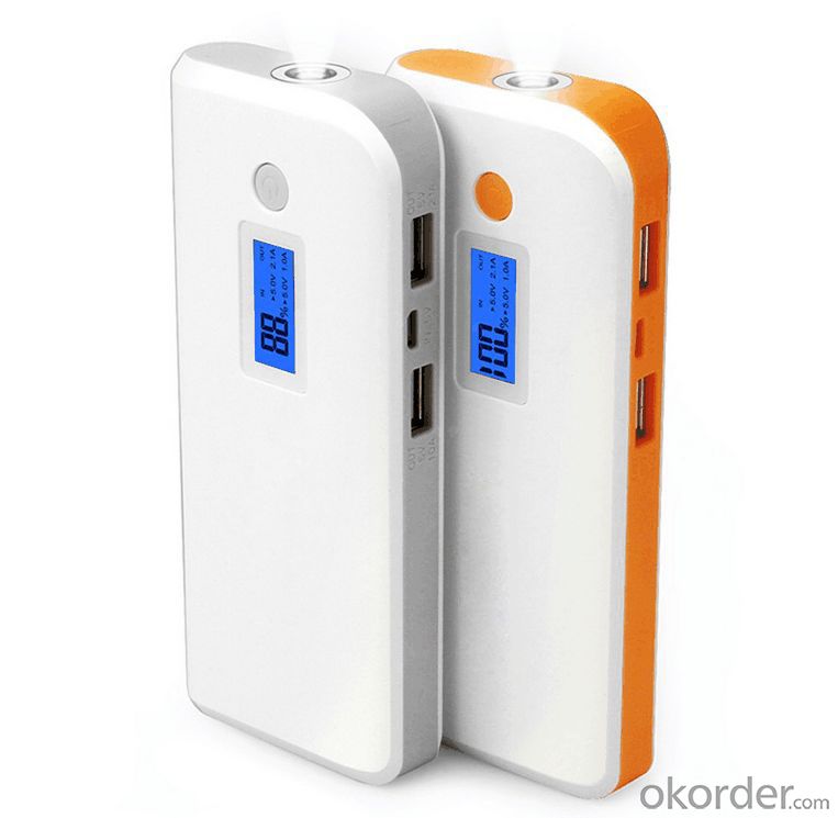10400mAh Quick Charge Digital Display Mobile Battery with LED Light