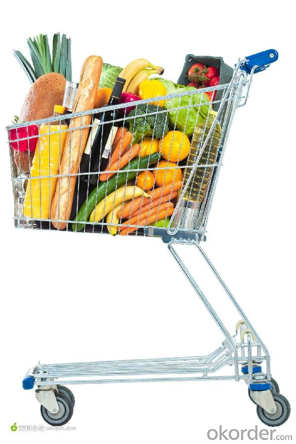 Steel Chrome Plated European Style Shopping Trolley