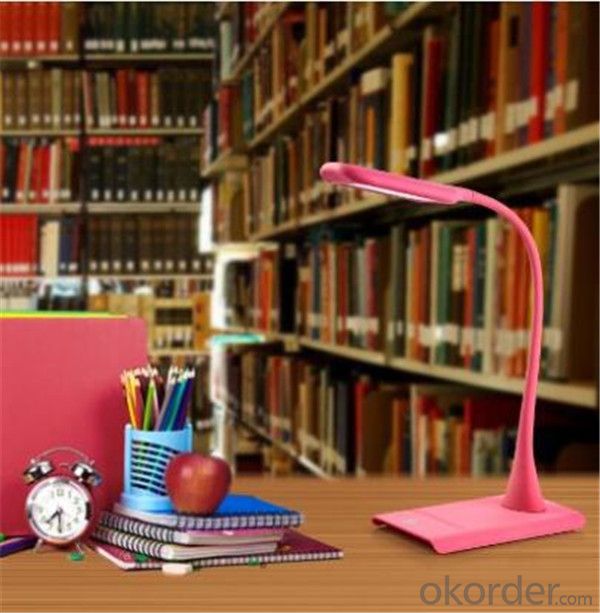 Pink LED Desk Lamp with  Flexible Neck 9w