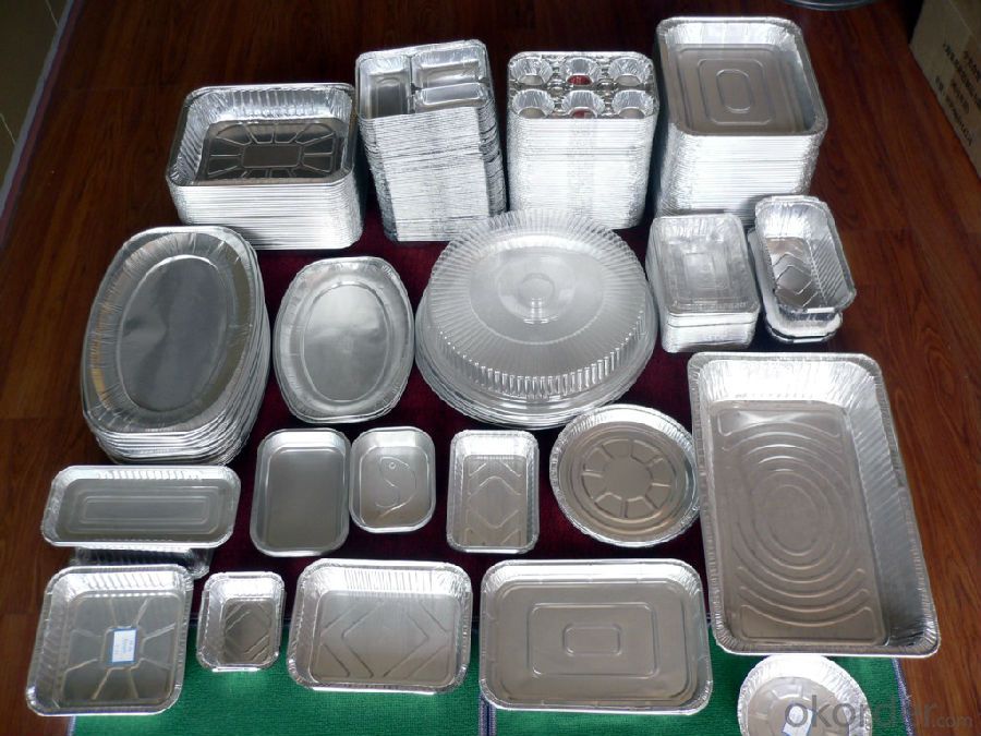 food cooking containers aluminum foil three compartment container