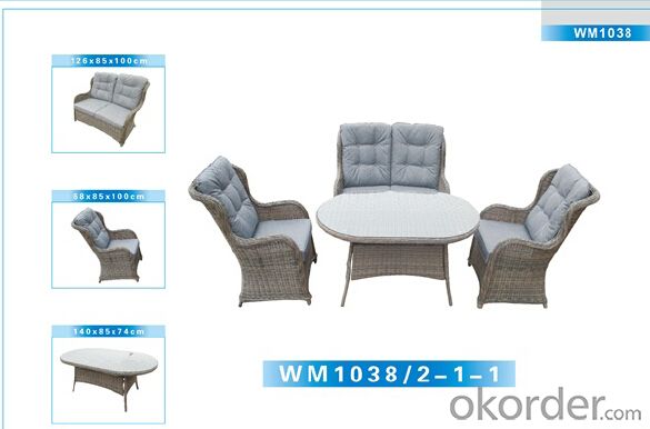 Outdoor Furniture Rattan Sofa CMAX-WM1038(3-1-1+T)