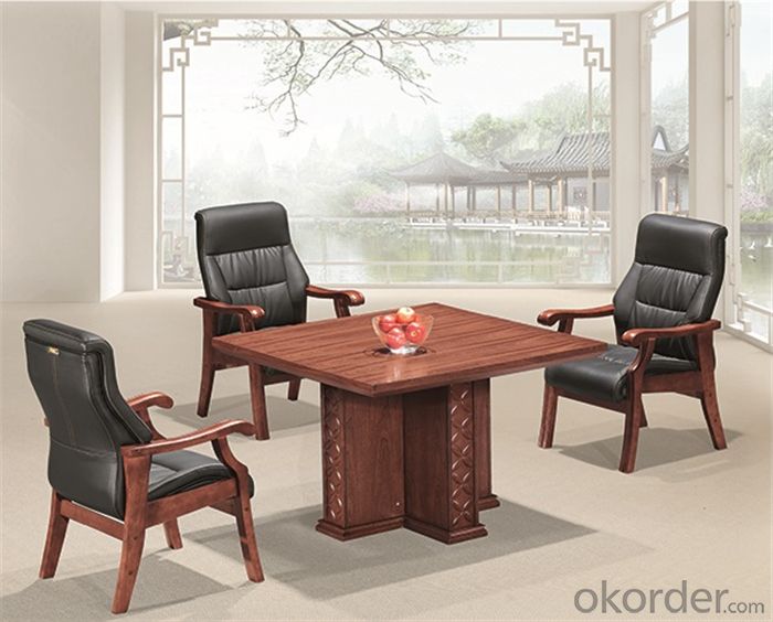 Wooden Executive Table with Veneer Painting
