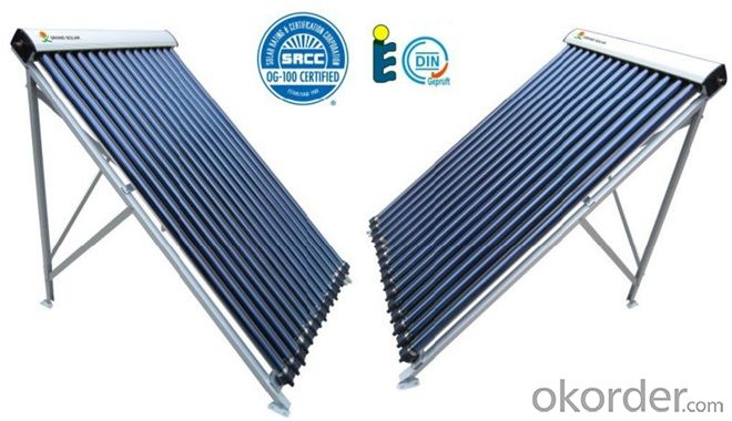 12 Tubes Solar Pipes Solar Collectors EN12975