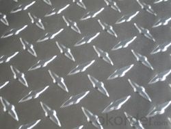 Aluminium treadplate in diamond pattern for building