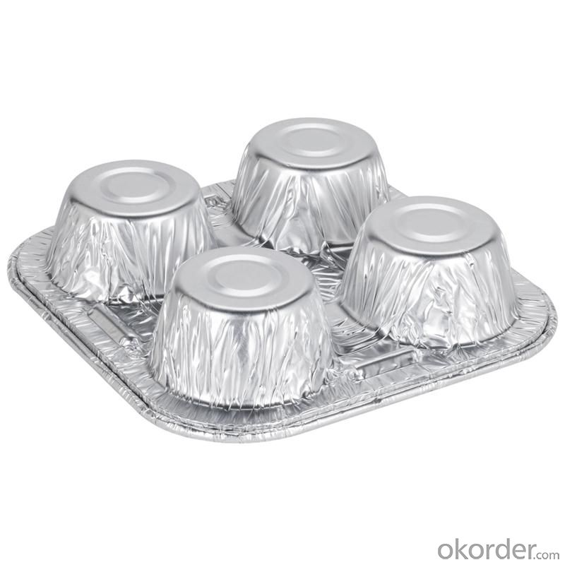 Aluminium Foil Three Compartment Tray Container for Food Take-out