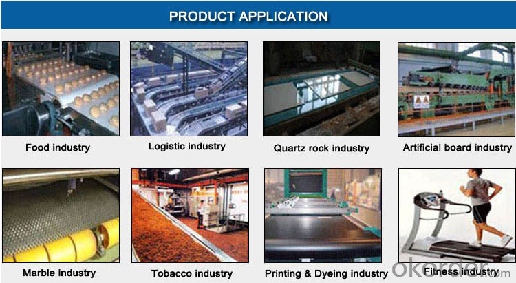 Diamond Pattern PVC Transmission Conveyor Belt In Industrial Use
