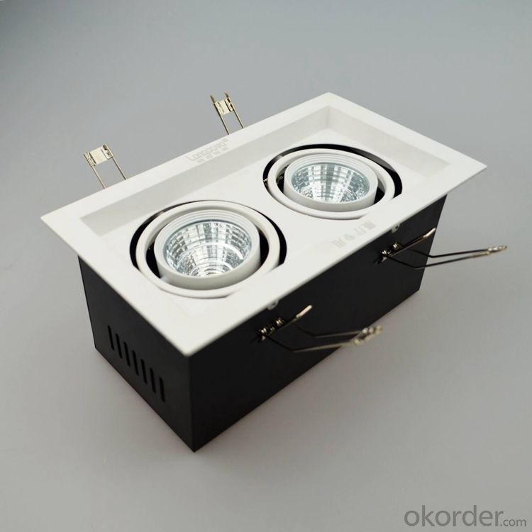 Led COB Grile downlight double-headed 2*6W  for CE or ROHS
