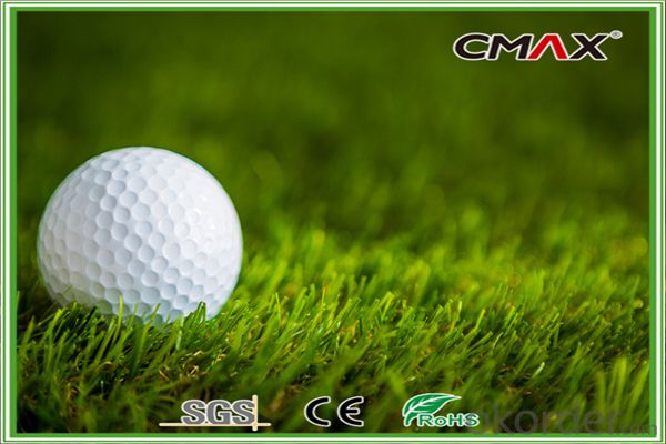 Nylon Monofilament Curly Yarn Golf Artificial Grass , 40 mm Height Golf Tee Turf