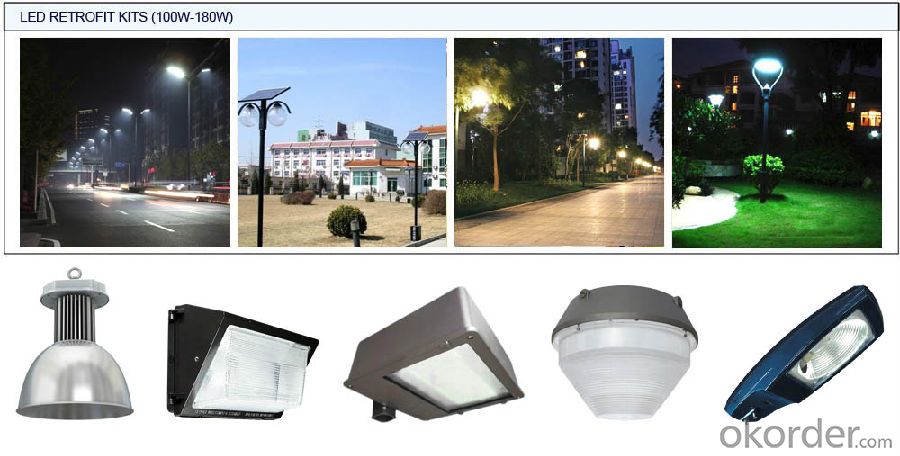 LED retrofit kits: 115lm/w, less decay, 60°90°120° beam angle, E26/E27/E39/E40