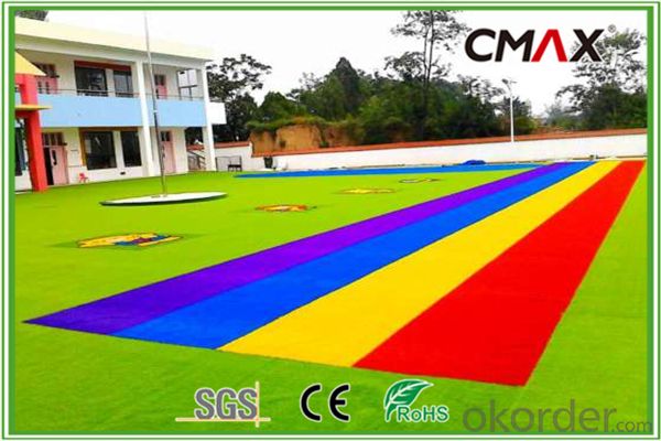 U.V. Resistance PE Monofilament yarn & PP Curly Yarn Soft-Feeling Artificial Lawn for Schools
