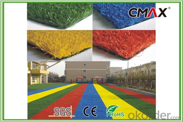 U.V. Resistance PE Monofilament yarn & PP Curly Yarn Soft-Feeling Artificial Lawn for Schools
