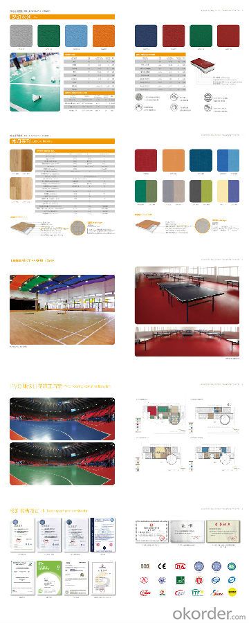 PVC Flooring for Indoor Basket Ball Sports Flooring 6811