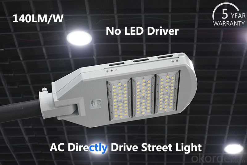 High Power Led Street Light high Luminous Efficiency without driver