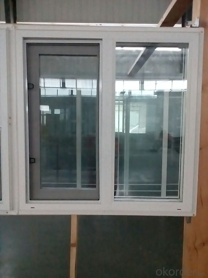 PVC window and door with double glazing film packing