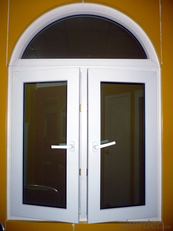 PVC slding window door with double glazing film