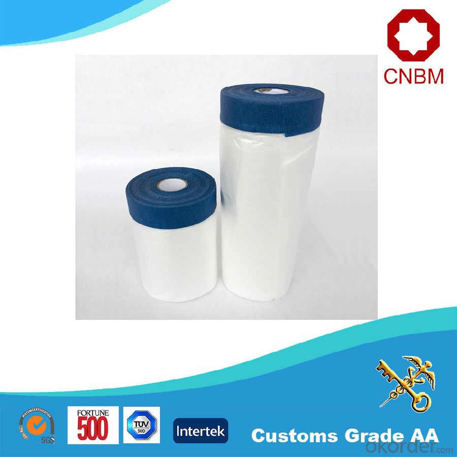 Masking Film with Crepe Paper Masking Tape and HDPE
