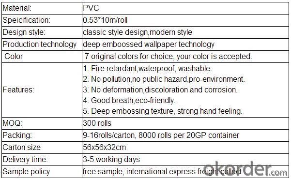 PVC Wallpaper CNBM Economic Modern Design PVC Korean 3D Stone Design Wallpaper