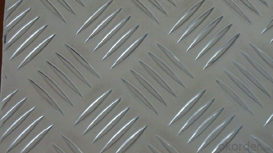 Mirror Five Bars Embossed Aluminum Sheet, Aluminum Checker Sheet