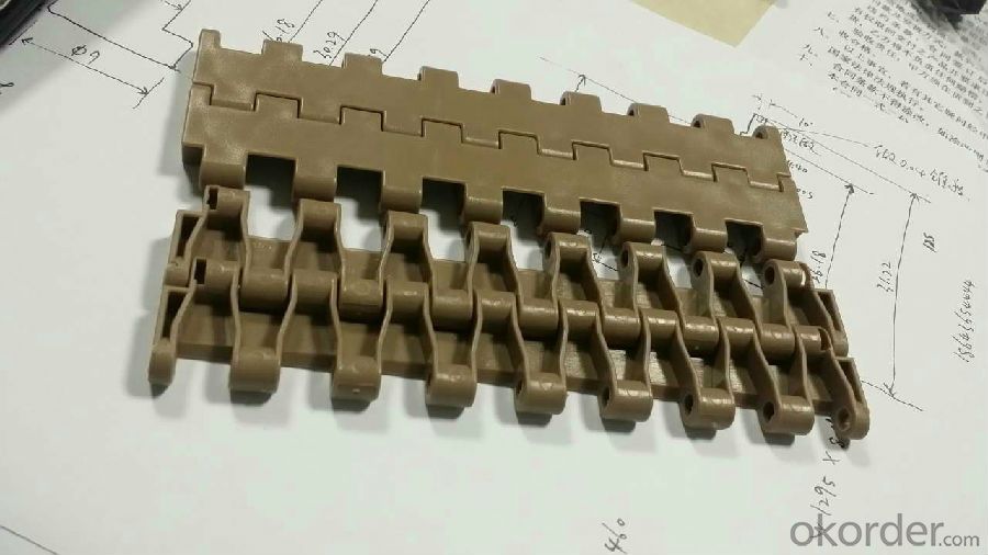 PP/POM Plastic Modular Conveyor Belt Pitch 25.4mm/27.2mm