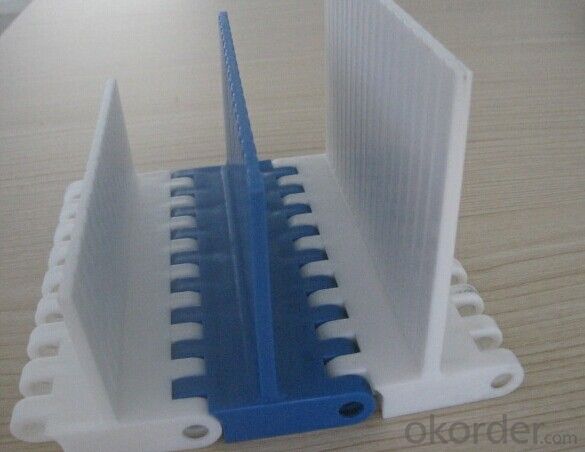 White/Blue/Coffee Color Plastic Modular Conveyor Belt